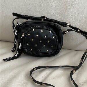 Valentino Garavani Studded Black Leather Crossbody Bag